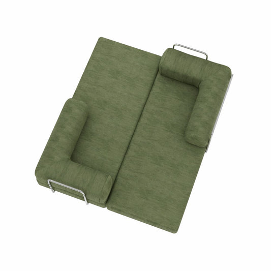 82" Green Corduroy Convertible Futon Sleeper Sofa