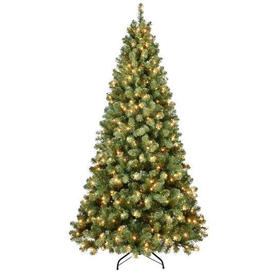 7' Pre Lit Full Spruce Christmas Tree