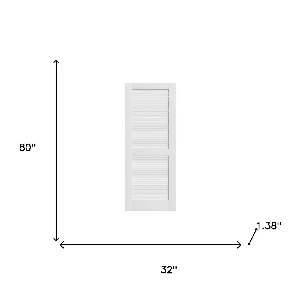 80" White Wood Slab Door