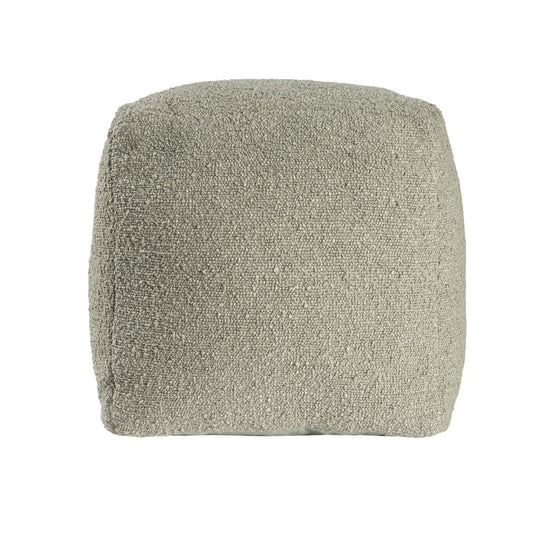 18" Sage Boucle Pouf Ottoman