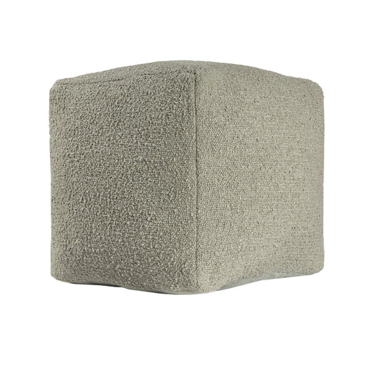 18" Sage Boucle Pouf Ottoman