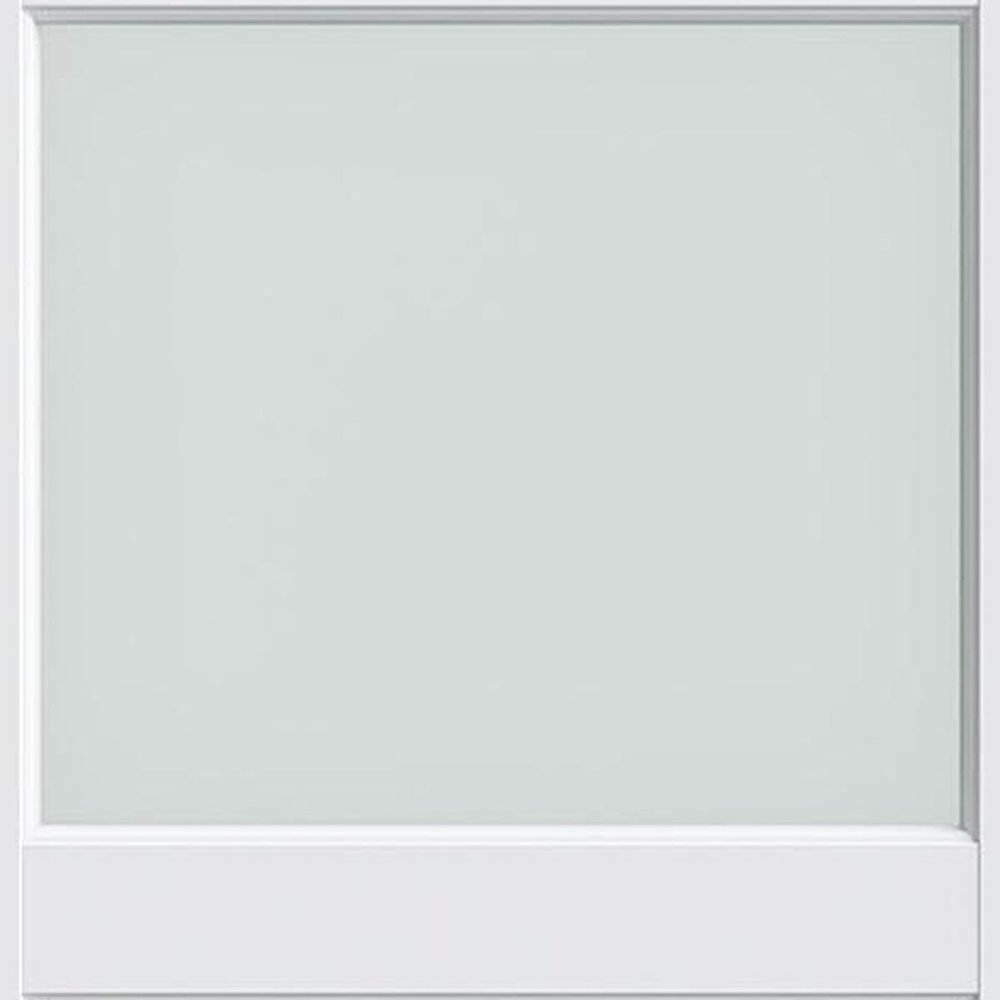 80" X 28" White Wood And Glass Slab Door