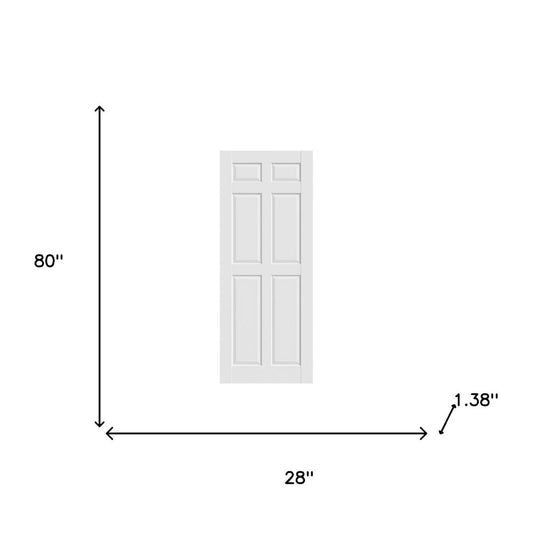 80" White Wood Slab Door