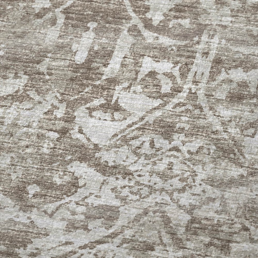 50" X 70" Taupe And Beige Damask Polyester Woven Plush Throw Blanket