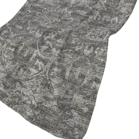 50" X 70" Charcoal And Gray Damask Polyester Woven Plush Throw Blanket