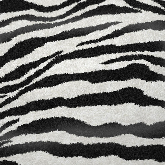 50" X 70" Black And Ivory Zebra Microfiber Plush Throw Blanket