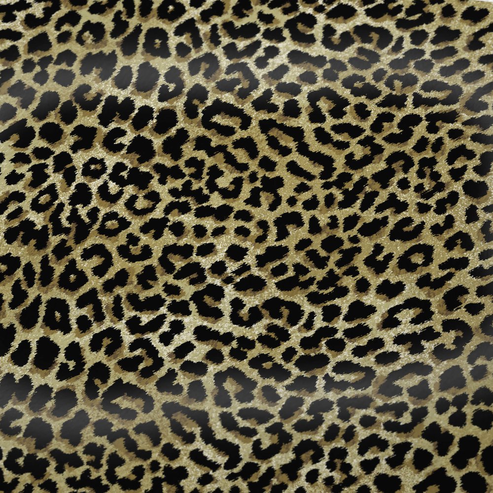 50" X 70" Black And Beige Animal Print Polyester Woven Plush Throw Blanket