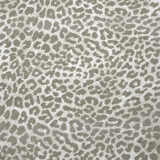 50" X 70" Taupe And Ivory Animal Print Polyester Woven Plush Throw Blanket
