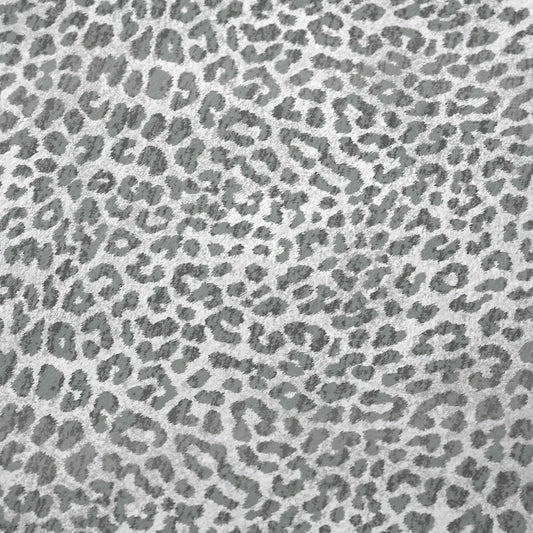 50" X 70" Gray And Ivory Animal Print Polyester Woven Plush Throw Blanket