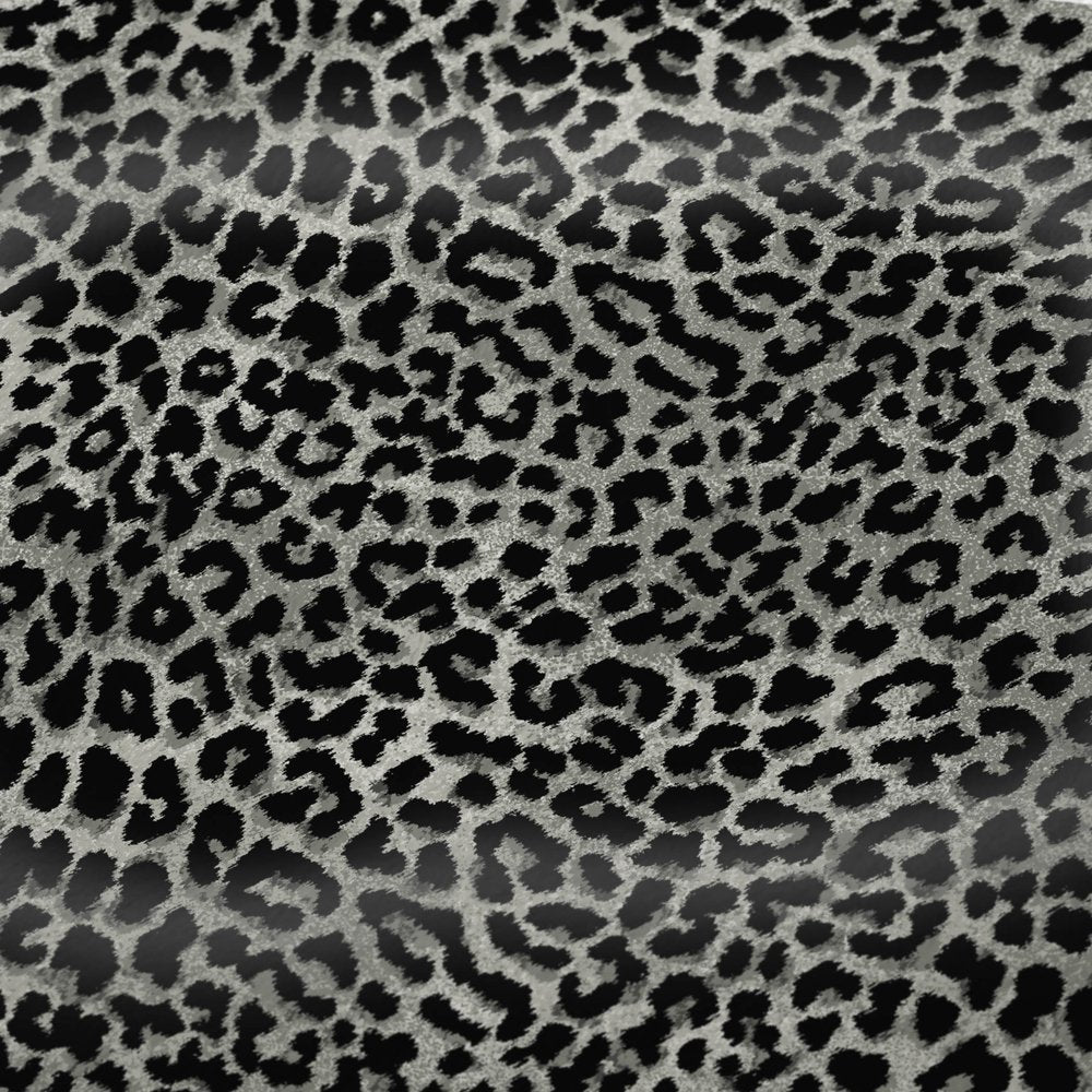 50" X 70" Gray And Black Animal Print Polyester Woven Plush Throw Blanket