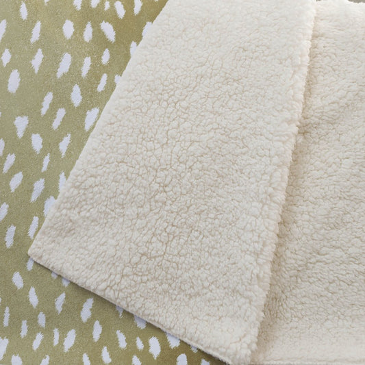 50" X 70" Ivory And Gold Animal Print Polyester Woven Plush Throw Blanket