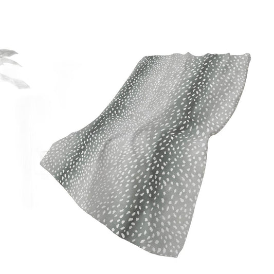 50" X 70" Gray And Ivory Animal Print Plush Throw Blanket