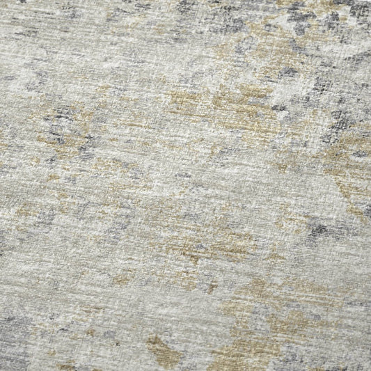 50" X 70" Beige Gray And Ivory Abstract Polyester Woven Plush Throw Blanket