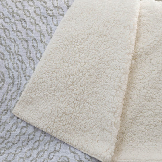 50" X 70" Linen And Ivory Abstract Polyester Woven Plush Throw Blanket