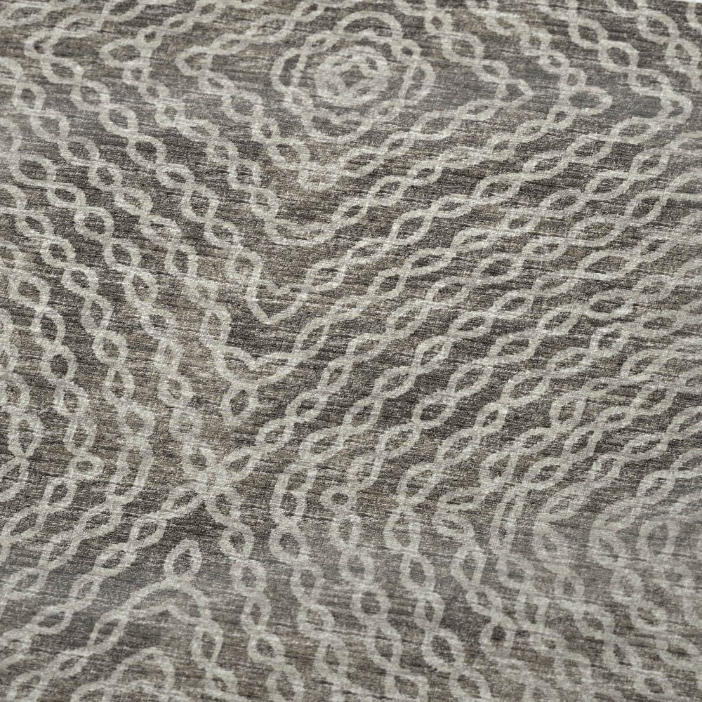 50" X 70" Chocolate And Beige Abstract Polyester Woven Plush Throw Blanket