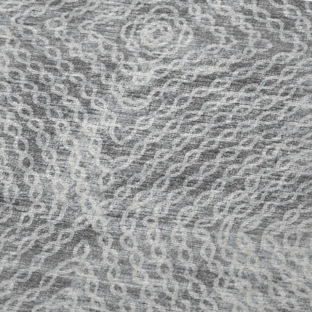 50" X 70" Charcoal And Gray Abstract Polyester Woven Plush Throw Blanket