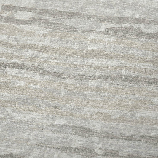 50" X 70" Ivory And Taupe Striped Polyester Woven Plush Throw Blanket