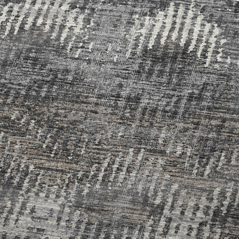 50" X 70" Charcoal And Gray Geometric Polyester Woven Plush Throw Blanket