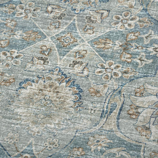 50" X 70" Ivory Coffee And Teal Damask Microfiber Plush Throw Blanket