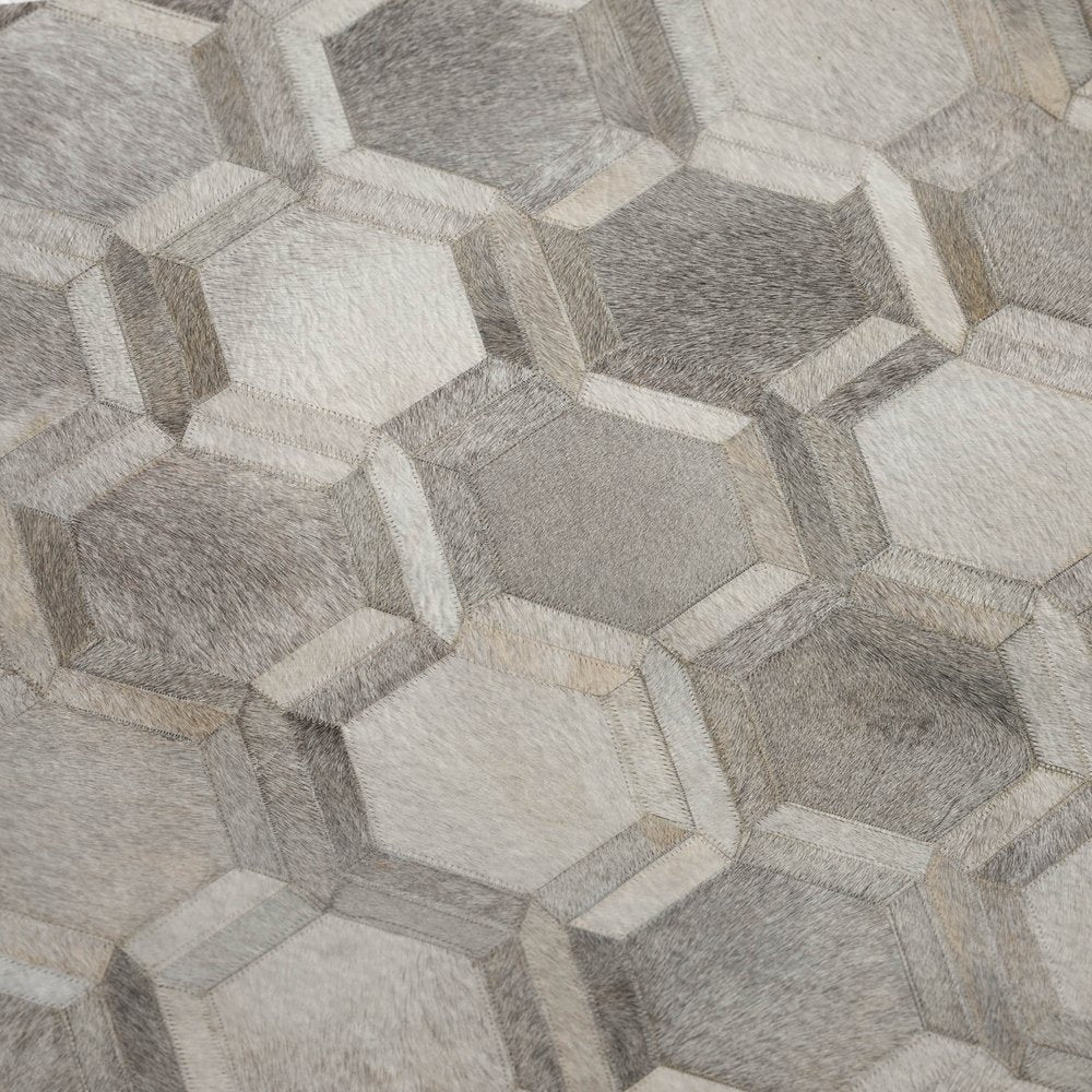 50" X 70" Gray And Ivory Geometric Polyester Woven Plush Throw Blanket