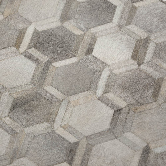 50" X 70" Gray And Ivory Geometric Polyester Woven Plush Throw Blanket