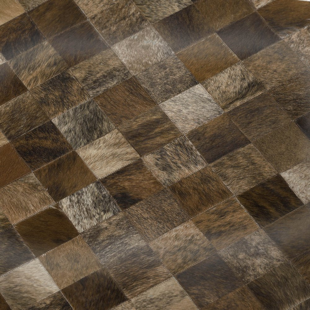 50" X 70" Brown Beige And Ivory Geometric Polyester Woven Plush Throw Blanket