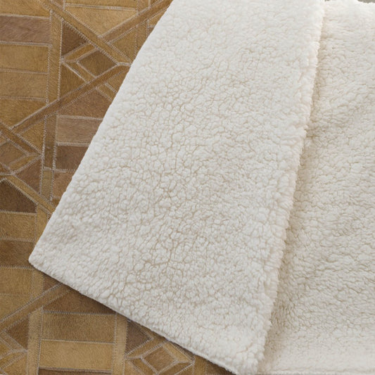 50" X 70" Brown Beige And Coffee Geometric Polyester Woven Plush Throw Blanket