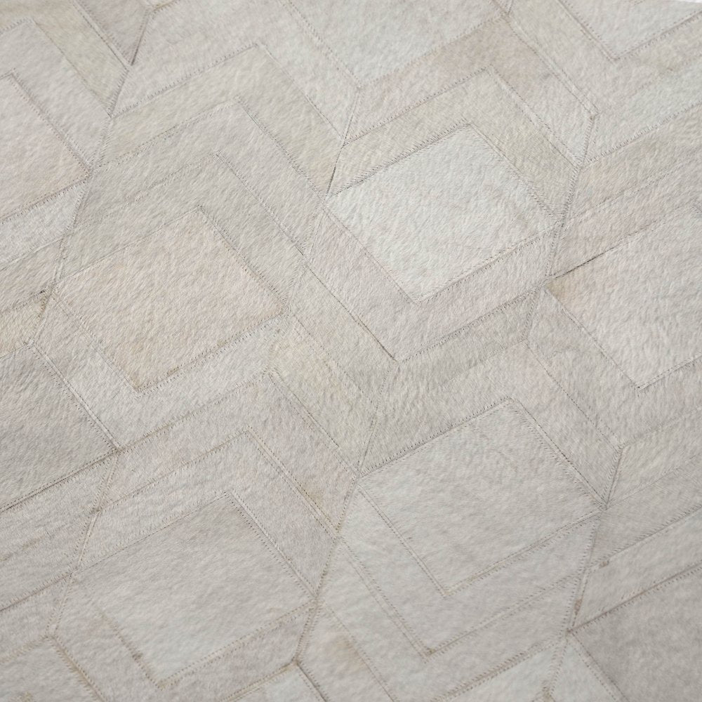 50" X 70" Ivory And Beige Geometric Polyester Woven Plush Throw Blanket