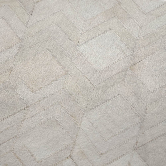 50" X 70" Ivory And Beige Geometric Microfiber Plush Throw Blanket