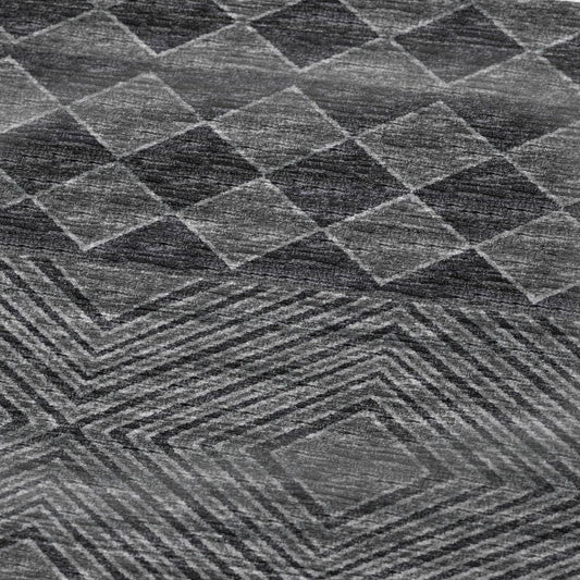 50" X 70" Gray And Black Geometric Plush Throw Blanket