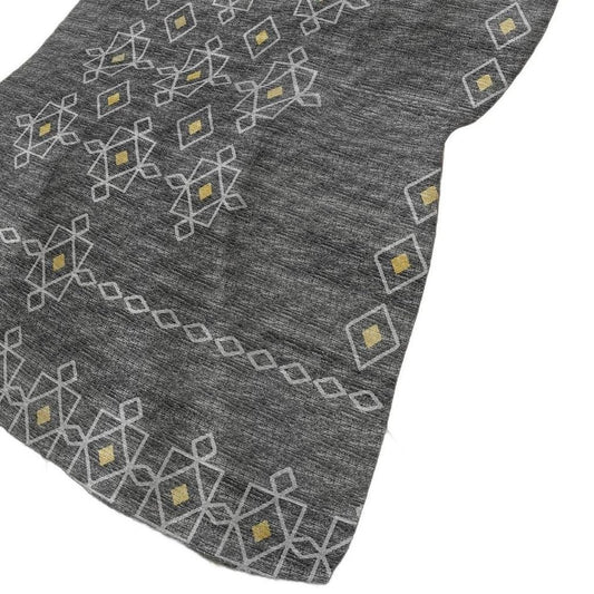 50" X 70" Gray And Gold Geometric Plush Throw Blanket