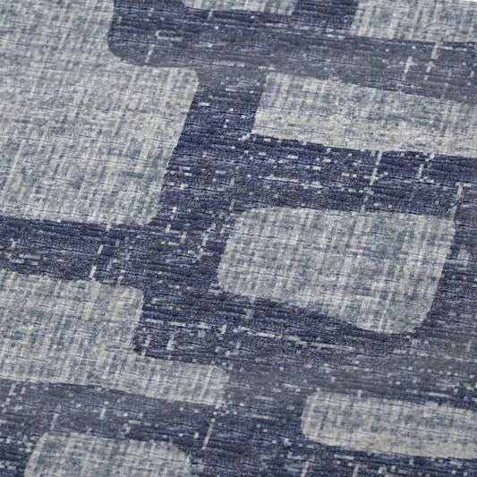 50" X 70" Blue And Silver Abstract Plush Throw Blanket