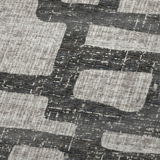 50" X 70" Gray And Black Abstract Plush Throw Blanket