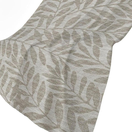 50" X 70" Taupe And Beige Floral Polyester Woven Plush Throw Blanket