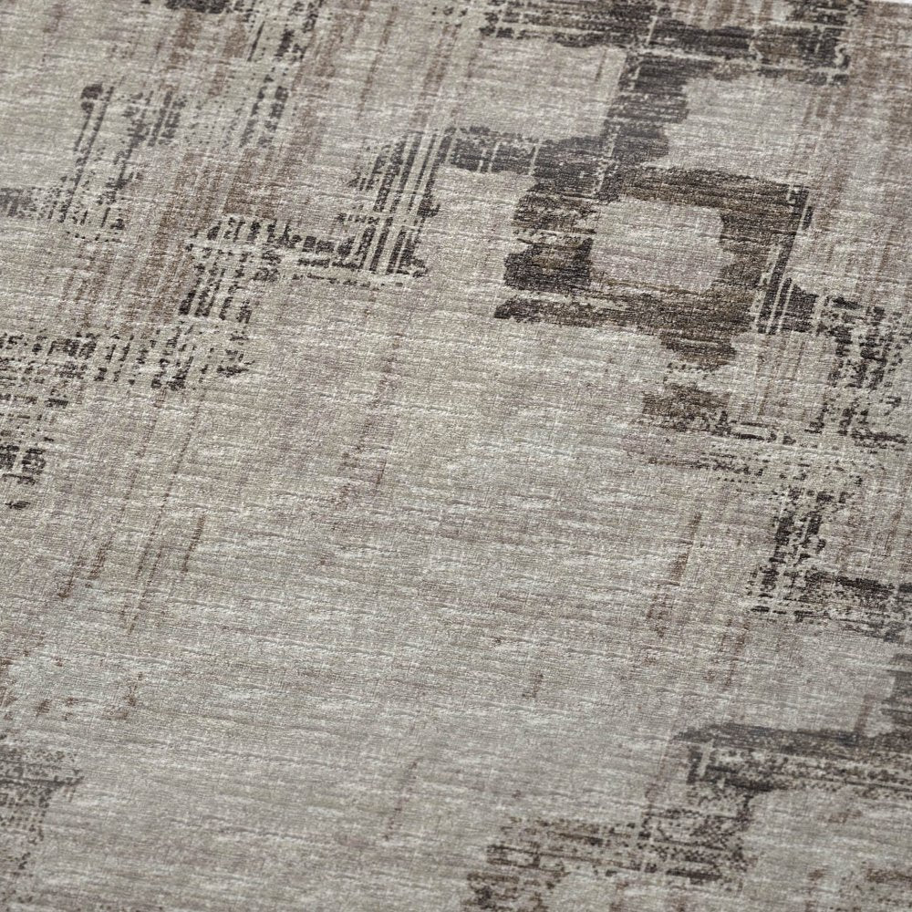 50" X 70" Chocolate And Taupe Abstract Polyester Woven Plush Throw Blanket