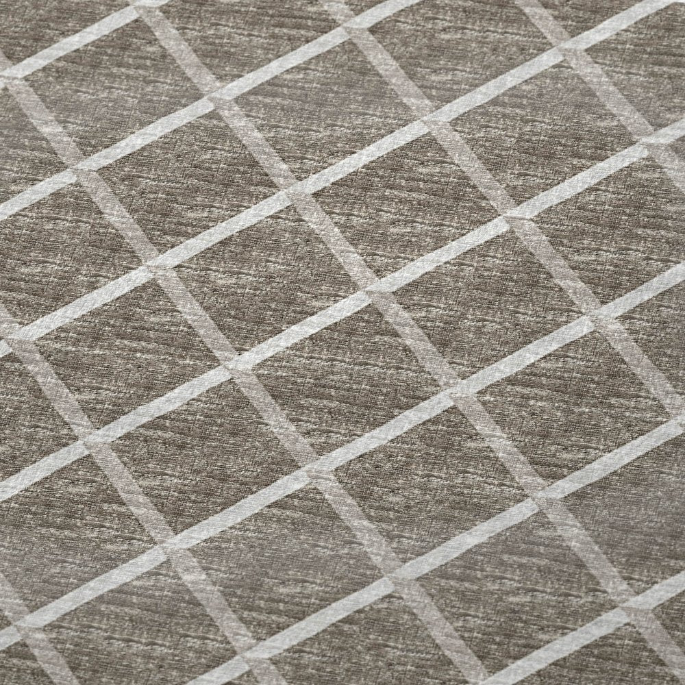 50" X 70" Taupe And Beige Geometric Polyester Woven Plush Throw Blanket