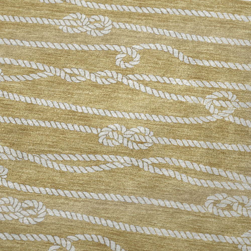 50" X 70" Gold And Ivory Striped Polyester Woven Plush Throw Blanket