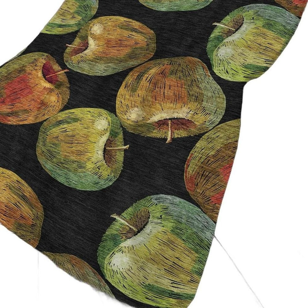 50" X 70" Midnight Gold And Red Abstract Polyester Woven Plush Throw Blanket