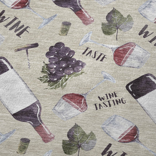 50" X 70" Ivory Purple And Green Leaves Polyester Woven Plush Throw Blanket