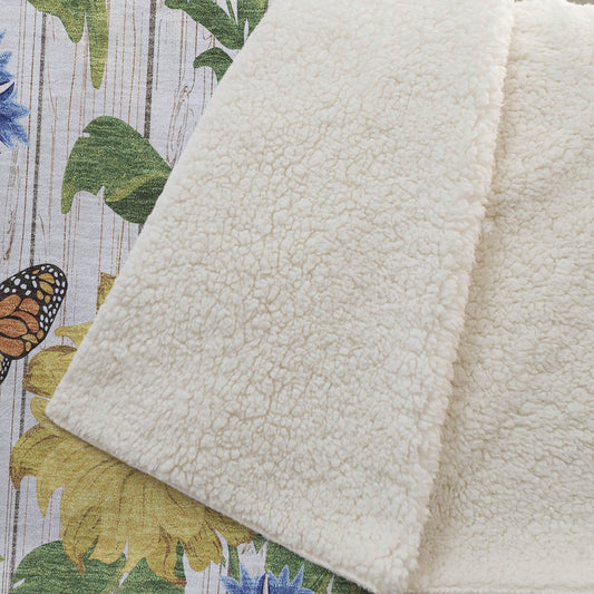 50" X 70" Ivory And Yellow Sunflower Floral Microfiber Plush Throw Blanket