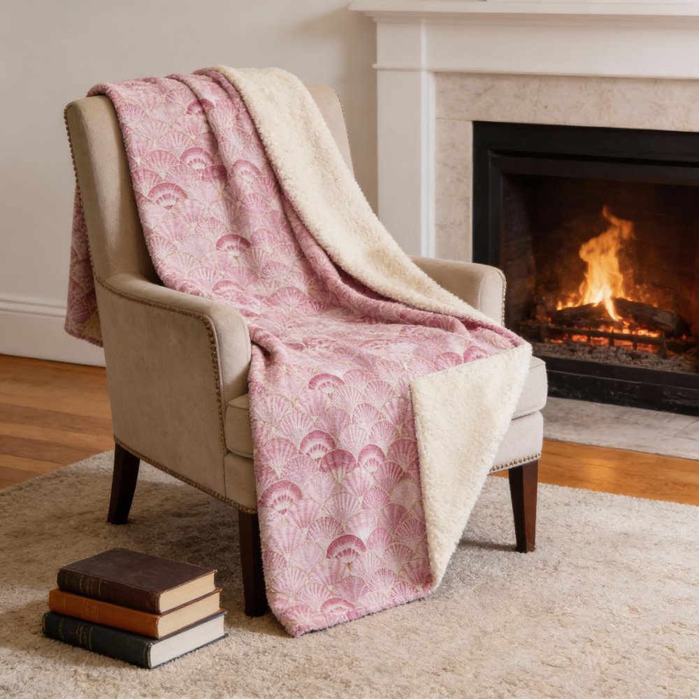 50" X 70" Pink And Ivory Animal Print Microfiber Plush Throw Blanket