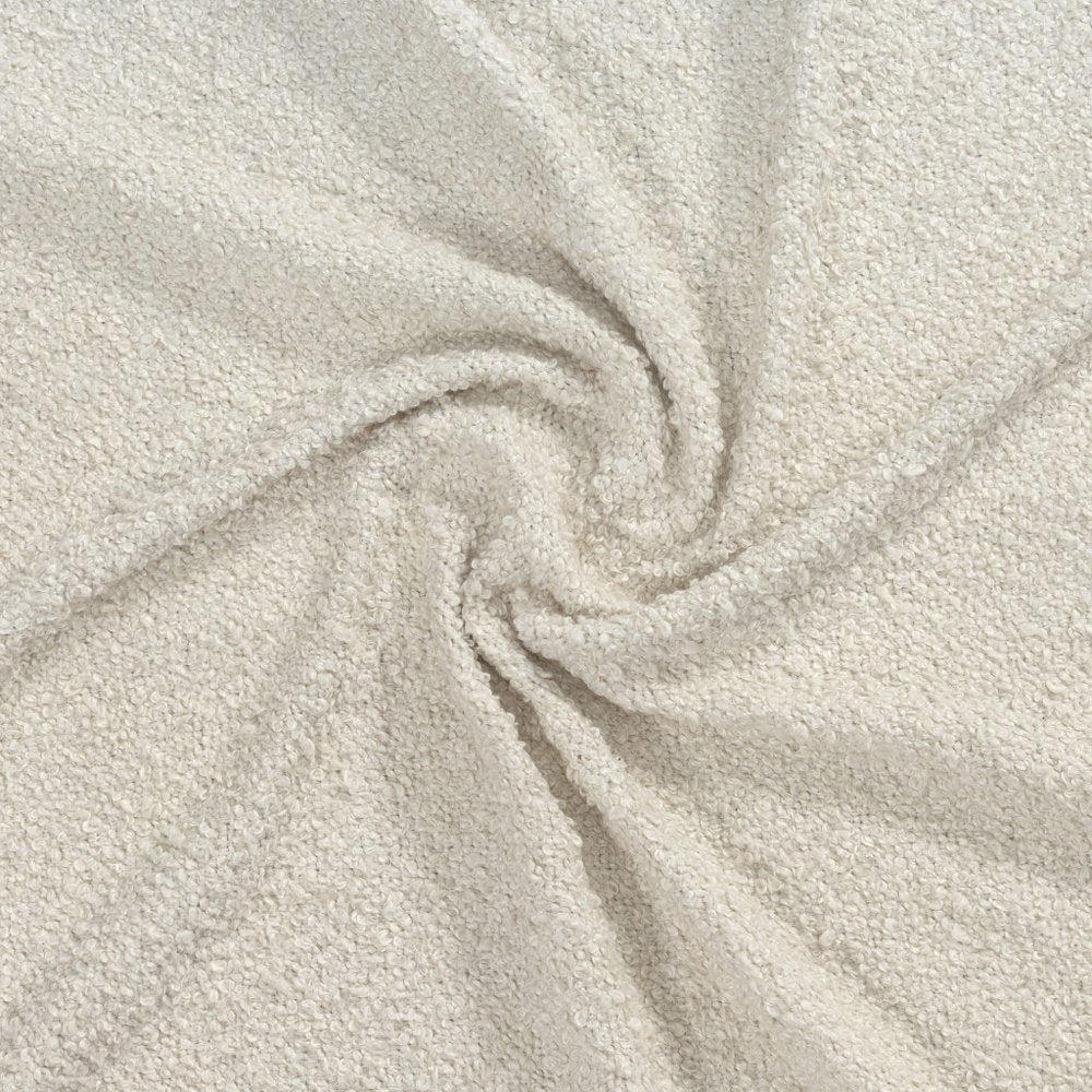 50" X 60" Ivory And Brown Color Block Polyester Woven Throw Blanket