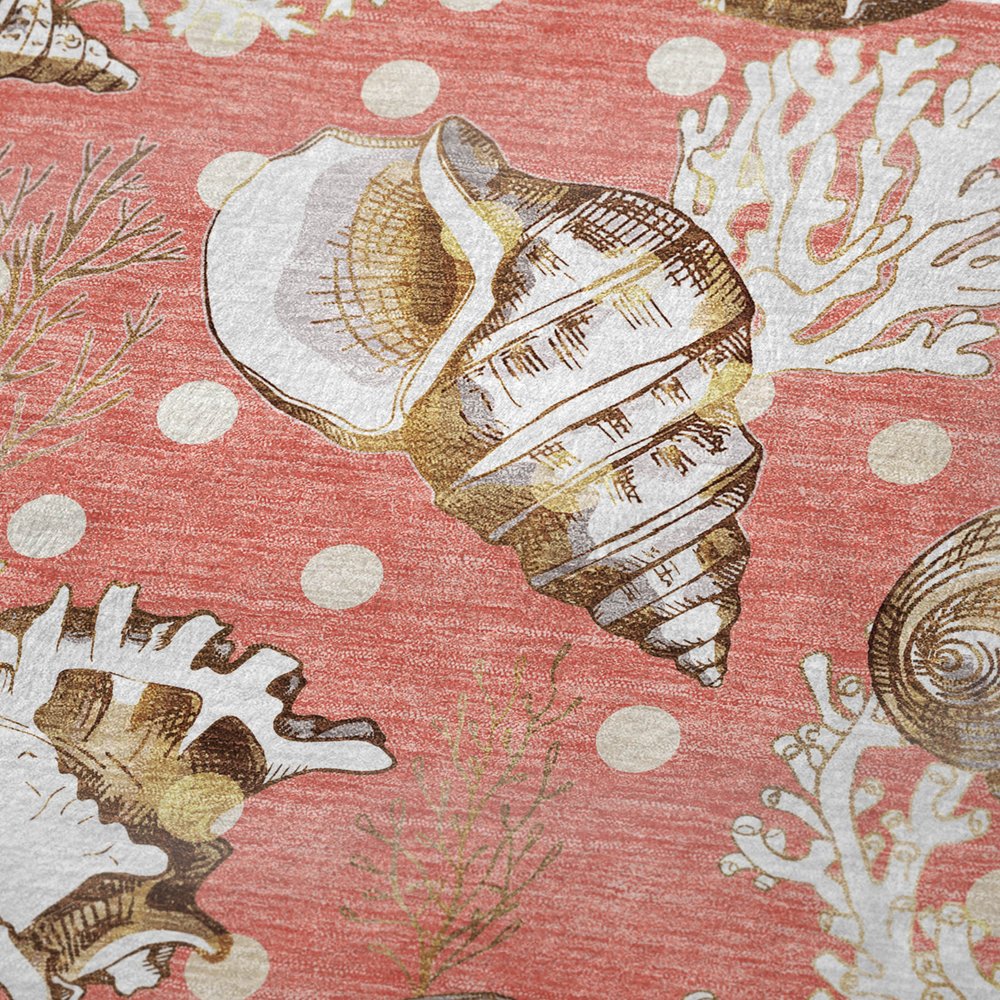 50" X 70" Peach Ivory And Brown Animal Print Polyester Woven Plush Throw Blanket