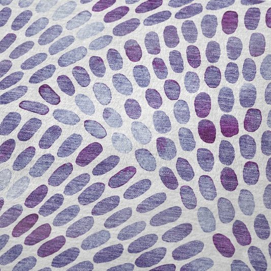 50" X 70" Purple And Ivory Abstract Polyester Woven Plush Throw Blanket