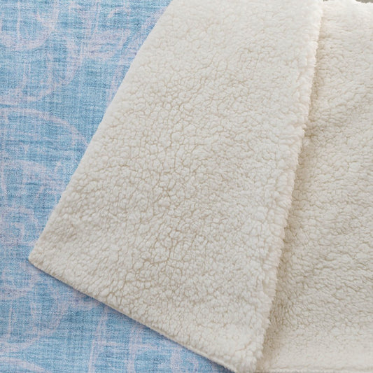 50" X 70" Aqua And Ivory Animal Print Polyester Woven Plush Throw Blanket