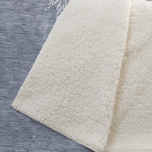 50" X 70" Gray And Silver Animal Print Polyester Woven Plush Throw Blanket