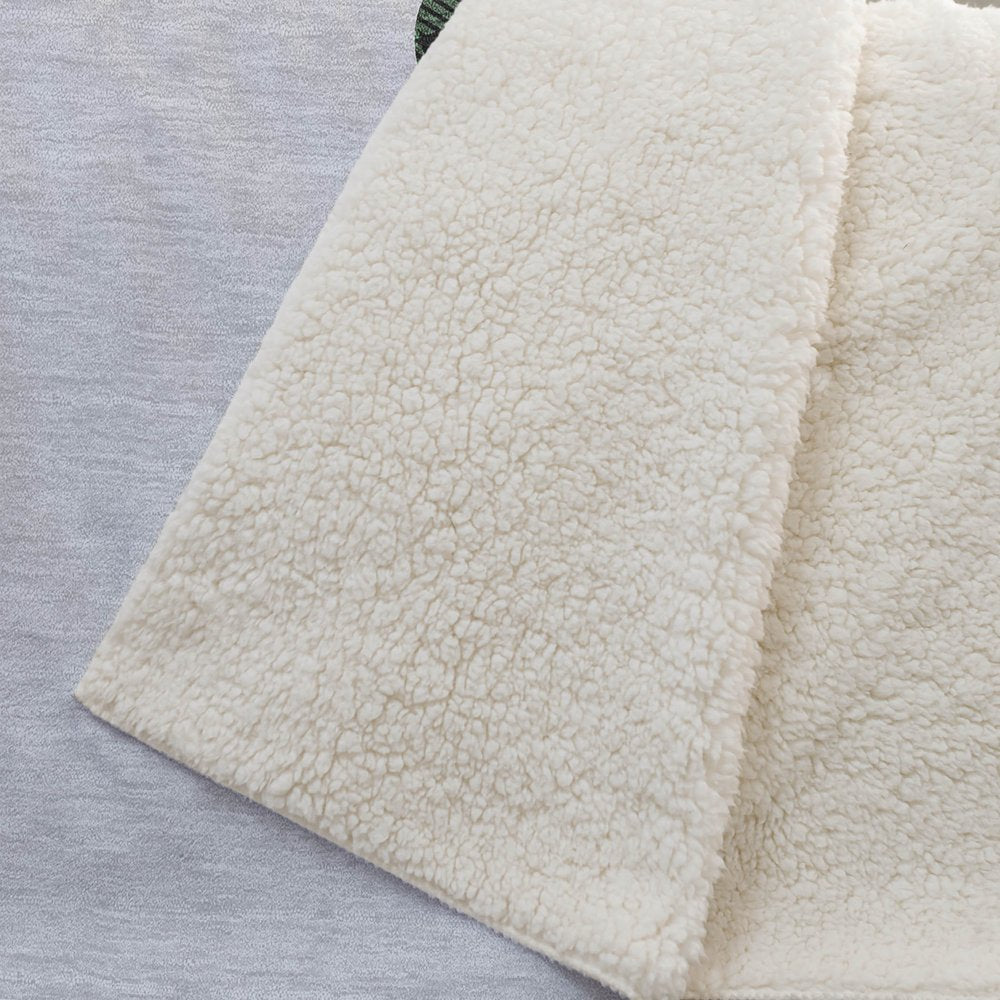 50" X 70" Gray Red And Green Checkered Polyester Woven Plush Throw Blanket