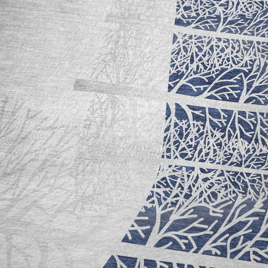 50" X 70" Blue Ivory And Red Geometric Microfiber Plush Throw Blanket