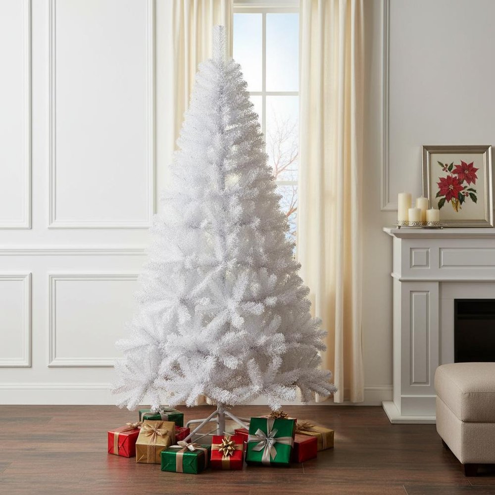 4' White Full Pine Christmas Tree