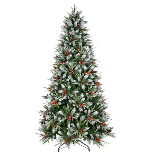 8' White Full Pine Christmas Tree